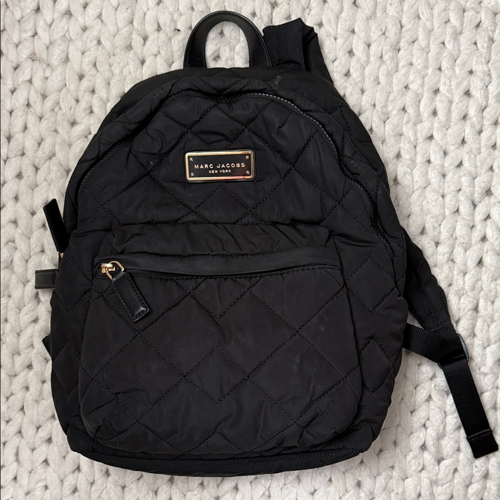 Marc Jacobs Quilted Nylon Black Backpack